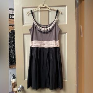 Black Embellished Spaghetti Strap Sundress